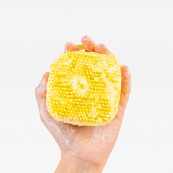 Grooming Bath Scrubber Shampoo Brush + CAT STICKERS 😻 - Picture 4 of 8